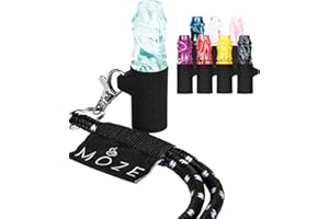Moze Tip Wavy Line Grün - 100% Hygiene beim Rauchen - Zum Aufstecken auf ein Shisha Mundstück - edles Epoxidharz - mit Halsband (Mint)