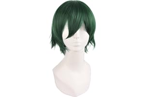 MapofBeauty Cosplay Kostüm Männer kurze gerade Perücke (Forest grün)
