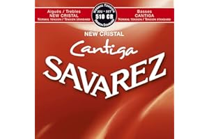 Savarez Cordes pour Guitare classique, New Cristal Cantiga 510CR tension standard rouge - Jeu