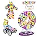 Produktbild Magnetische Bausteine,101 Stück Magnetische Bauklötze Set Spielzeug Set für Kinder, Autos, Roboter, Raketen, Riesenrad, Perfekte Lernspielzeug für Kinder,Bestes Geburtstagsgeschenk, Weihnachtsgeschen
