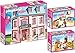 Produktbild PLAYMOBIL® Dollhouse 3er Set 5303 5308 5336 Romantisches Puppenhaus + Wohnzimmer mit Kaminofen + Einbauküche mit Sitzecke