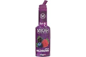 Mikah - Fruit Puree - Frutti di Bosco | Purea Ricca di Polpa di Frutta | Per Drink e Dessert | Uso Professionale | 1Kg (750ml)
