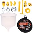jijiwaiwai 15Pieces Plastic Filling Funnel Spout Pour Oil Tool Spill Proof Coolant Filling Kit Essential Funnel