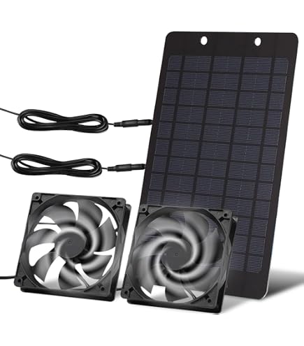 Solar Ventilator, Solarventilatoren Für Den Außenbereich Auf Dem Dachboden Dachlüfter Solaratticfan Großes Wasserdichtes Outdoor Hühnerstall Panel Kit 10 Zoll 100W Für Hühnerstall Gewächshaus Schuppen