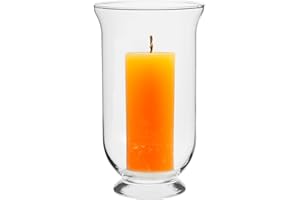 TREND FOR HOME Portavelas Hurricane 25 cm Transparente Porta Velas Decorativas para Decoraciones de Mesa de Boda Candelabro Votivo De Vidrio para La Luz del Té Velas Flotantes del Pilar | Azalea