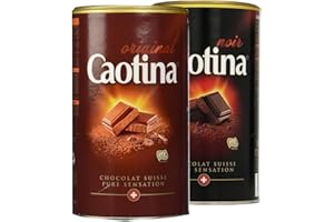 ‎CAOTINA Caotina Original Schokolade Dose noir + Vollmilch, 2er Pack, (2x500g)