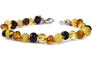 Baby J's - Bracelet/Anklet - Adjustable Premium Amber Bracelet - Handcrafted with 100% Baltic Amber