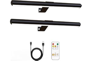 ARIXINKS Bildbeleuchtung wall lamp 2 pack picture light Drahtloses Bild Licht 2pack 13inch mit Fernbedienung, wiederaufladbare Batterie Malerei Licht für Kunstanzeige, Kunstlicht für Galerie Bilder Malerei