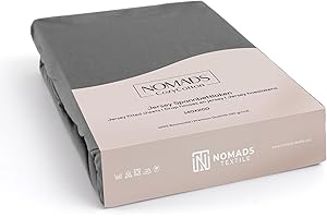 ‎NOMADS TEXTILE Nomads CozyCotton Jersey Spannbettlaken 180x200cm 100% Baumwolle Warme Bettwäsche für Matratzen und Boxspringbett. Steghöhe 30 cm. Spannleintuch Oeko-Tex 100 Bettlaken. Weiche Spannbetttücher 180x200