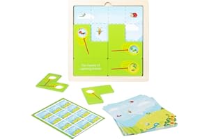 DILPEAK Holzpuzzle Spiel, Geheimnis der Erfassen Insekten Puzzle Spiel, Montessori Lernspielzeug, Entwicklung der Beobachtungsgabe und des logischen Denkens der Kinder für Jungen und Mädchen ab 3 Jahre