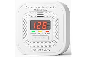 ZYTA Carbon Monoxide Detector CO Alarm with 10 Year Sealed Battery LCD Digital Display and Sound Warning for Home Office safety EN50291