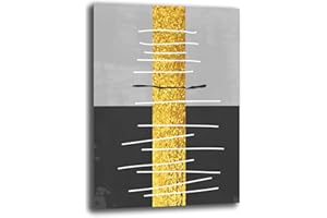 PRINTERLAND Quadro Moderno Verticale Nordico Scandinavo Quadri moderni stile Gold XXL grande Stampa su tela Canvas Decorazione da parete Murale muro Soggiorno Arredo Camera da letto (70x100 cm, 3)