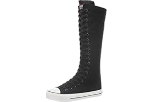 Jamron Kobiety Modne Płócienne Buty do Tańca Kolana Wysokie Buty Rowerowe Dziewczyny Fantazyjne Buty Szkolne