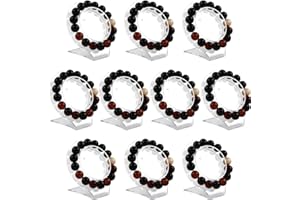 sccsport Lot de 10 présentoirs Transparents en Acrylique pour Bracelets et Colliers