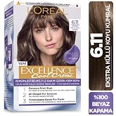 L'OR&Eacute;AL PARIS Excellence Cool Creme Hair Dye - 6.11 Extra Ashy Dark Brunette