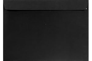 Netuno 10 buste lettera colorate nero formato C4 229 x 324 mm 120g Burano Nero buste carta grandi eleganti per fogli A4 documenti importanti inviti partezipazioni certificati contratti