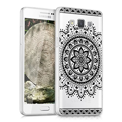 kwmobile Funda para Samsung Galaxy A5 2015 - Case para m vil en TPU silicona - Cover trasero Dise o Flores aztecas en negro transparente reviews kwmobile Funda para Samsung Galaxy A5 2015 - Case para m vil en TPU silicona - Cover trasero Dise o Flores aztecas en negro transparente