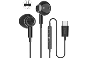 ETSEINRI Auriculares USB C, Magnéticos Auriculares USB C In-Ear con Micrófono Control de Volumen Auriculares con Cable Compatible con Sam.Sung S20 S21, G.oogle Pixel 3/4/5, Hua.wei P30 Pro Mate 20 y más