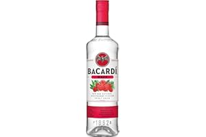 ‎BACARDI BACARDÍ Razz, 27% Vol., 70 cl / 700 ml, weißer Rum mit spritzigem Himbeergeschmack, weiche Noten reifer Himbeeren und saftige, herbe Zitrusfrucht