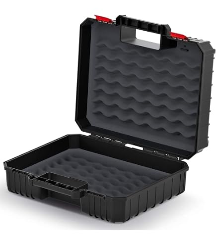 GUGULUZA Custodia rigida tattica per pistola in ABS, custodia imbottita per accessori da caccia, colore nero