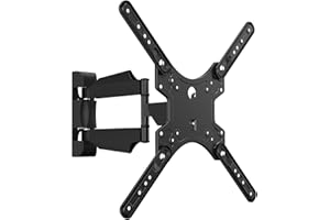 Suptek Supporto per TV Staffa per Monitor da Parete Regolabile Porta TV a Parete Girevole e Inclinabile per TV Piatto e Curvo da 32-55 pollici VESA 400 x 400 mm MAFD-L400