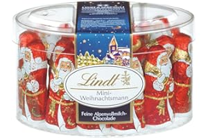 Lindt Czekolada | mini Mikołaj | 20 x 10 g | czekolada pełnomleczna | 200 g czekoladowe opakowanie na Boże Narodzenie | czekoladowy prezent