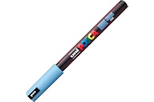 uni-ball 181741 Marker Uni POSCA z bardzo cienką końcówką, grubość kreski 0,7 mm, kolor niebieski, niebieski