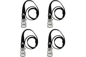NA - 4 Clips para los Dedos de los pies, Correas de Pedal de Bicicleta para Ejercicio, Bicicleta de Spinning, Bicicletas al Aire Libre, Ciclismo al Aire Libre y Bicicleta estacionaria Interior
