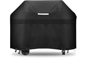 LOHEY Barbecue Covers Waterproof Heavy Duty, 210d Gas Bbq Grill Covers, Rip-Proof/Dustproof/Uv-Resistant Barbecue Cover Fits Weber Bbq, Brinkmann, Char Broil, Outback (145x61x112cm)