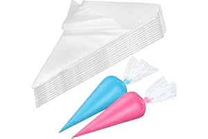 XMBYGEY 100 Pcs Disposable Piping Bags 12 Inches Medium--Piping Bags,Icing Bags,Cake Decorating Bags Icing Piping Bag,Disposable Icing Piping Bags,Strong Icing Bag for Cake Cupcake Dessert Cookies Decoration.