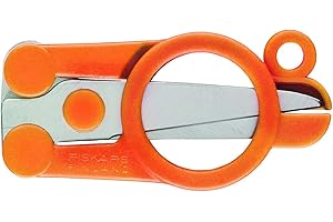 FISKARS Forbici piegevoli, Lunghezza: 11 cm (aperte), Per destrorsi e mancini, Lama in acciaio inossidabile/Impugnature in plastica, Arancione, Classic, 1005134