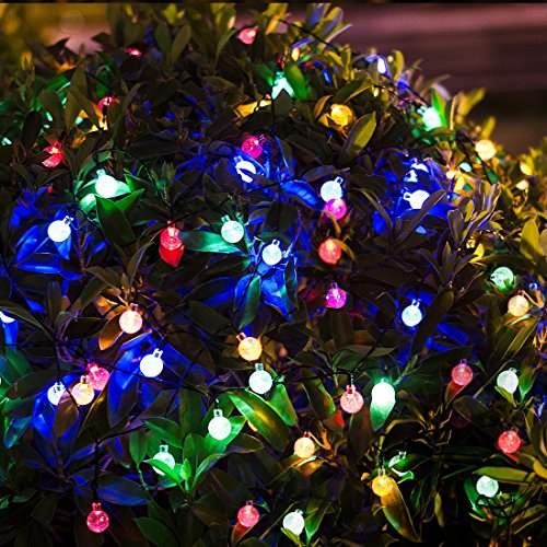 Satu Brown 60er LED Solar Lichterkette Garten Globe Außen Licht Bunt 11 Meter, Dekorative Beleuchtung für Terrasse, Party, Hochzeit, Camping, Weihnachten, Hof, Outdoor, Fest Deko usw. - 4