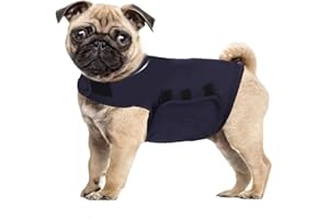KELIVOL Anxiety Coat for Dog, Anxiety Relief Jacket, Calming Light Weight Wrap Vest, Used to Keep Comfort for Dogs afraid of Fireworks/Thunder Storm (S,Navy Blue)