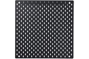home stuff Pegboard Wall Organiser Board White Plastic Pegboards Home and Office Storage Kitchen Organization Wall Hanging Pegboard Combination Rack Mount (Black, 56x56 CM)