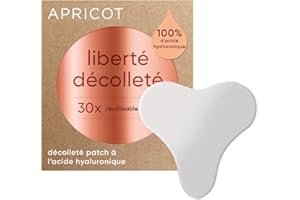 APRICOT BEAUTY & HEALTHCARE APRICOT Beauty patch anti rides décolleté à l'acide hyaluronique I Coussinets de poitrine en silicone réutilisables I Patch anti rides "liberté décolleté" I Made in Germany