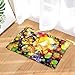 Produktbild fdswdfg221 Herrliche Bad-Wolldecken durch NYM-Neonlicht-Bunte Schmetterlings-Rutschfeste Fußmatte-Fußboden-Eingang Innenhaus-Haus-Fußmatten-Kinderbadematte 60X40CM Badezimmer-Zusätze