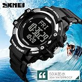 Reloj para hombre. Medidor de la frecuencia cardíaca para deporte, podómetro, reloj deportivo para hombre o mujer, digital