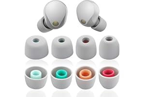 MIRUCHERTTER Zestaw 4 par wymiennych silikonowych końcówek dousznych do Sony WF-1000XM5, WF-1000XM4, WF-1000XM3, WF-C700N (Szary)