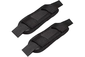 KEQKEV Detachable Shoulder Strap Bag Shoulder Pad Rifle Sling Pad for Backpack, Camera, Laptop, Messenger, Guitar (2 Pack), Stylea Black 2