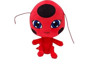 Cudowna pluszowa zabawka Kwami Tikki z opowieści o biedronce i kocie noir, 15 cm miękka zabawka Tikki, super miękkie i przytulne zabawki ożywiają swój ulubiony program telewizyjny, Bandai