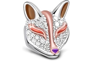 GNOCE Animals head Charms 925 Sterling Silver Bead Charm fit All Bracelets Necklaces Gifts for Pet Lovers