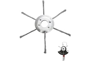 KLINNA 6 Kopf 180mm Unkrautbürste für Rasentrimmer & Freischneider | Robuster Stahldraht Rasentrimmerkopf | Wildkrautbürste Zubehör für Benzin-Rasenmäher, Gartenrasentrimmer-Schneidkopf