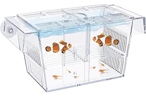 Pawfly Uppfödningsbox för akvariefiskar Akrylkläckare Inkubator Tank med sugkoppar Medium Isolationsbox
