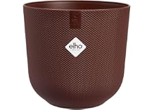 Elho Jazz rund 26 cm blomkruka – mörk vinröd | Ø 26 x H 24,2 cm
