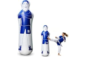 Uppblåsbar fotbollsdocka, speldocka målvakt luftmanneken målvaktdocka 40x160 cm Frisparksförsvarare Vägg Boxningspåse Fotbollsdocka för Dribbleträning Vägg Passningsövningar Fotbollsträning