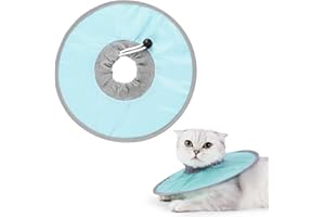 Bamyli Collerette Chat, Collerette Chien Anti Léchage, Collier Élisabéthain Réglable et Confortable pour Chatons et Chiots Après Chirurgie, Récupération Postopératoire (Vert)