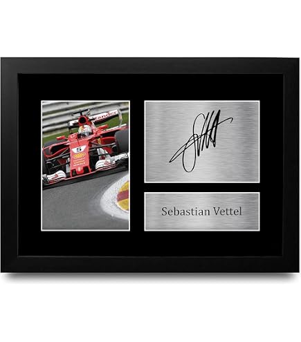 Cadre Photo Signé Fernando Alonso A4 - Impression Autographe Formule 1 Encadrée Prête à Accrocher