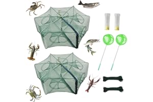 HUNTERBEE Angelköderfalle Faltbar Krebs Krebs Fisch Elritzen Crawdad Shrimp Net Cast Tragbar