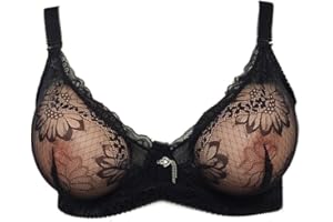 BIMEI Spitzen-BH, durchsichtig, für Silikon-Brustformen, Mastektomie, Transvestiten, Brustimitat, Boob8309JIAN