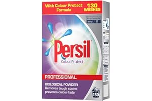 LUCTRY Persil Professional Biological Washing Powder with Colour Protect Formula, 130 Washes, 8.4gm